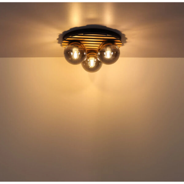 Plafonska lampa drvene letvice parsons 54343 3 globo lighting prostor