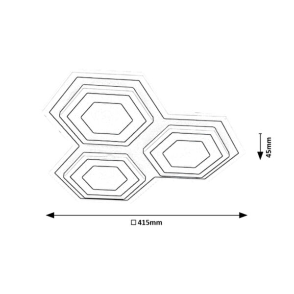 Bitsi led plafonjera 71115 rabalux dimenzije