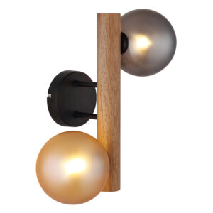 Riha zidna lampa drvo 56133w 2w globo lighting